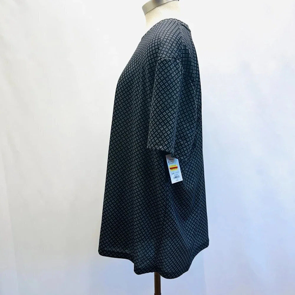 NWT APT. 9 Men Pullover Short Sleeve Crew Neck Geometric Black Shirt XXL Slim - Picture 8 of 9